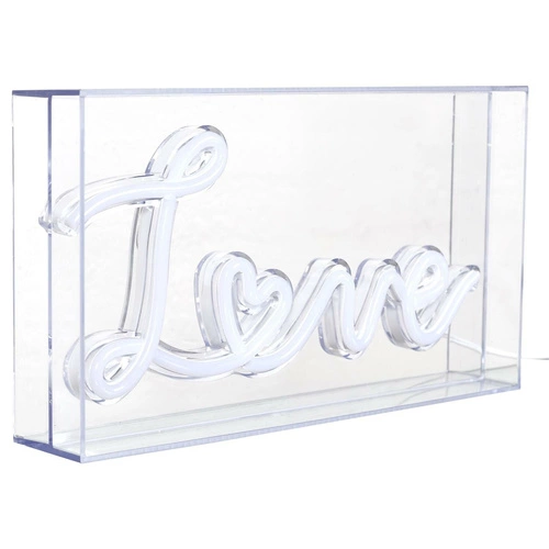 Lampka nocna LED Love nowoczesna bezprzewodowa dekoracyjna biała do pokoju dziecięcego Intesi