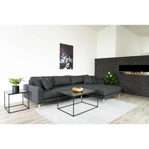 Stolik kawowy Vita prostokątny czarny loftowy 60x90 cm do salonu nowoczesny Intesi