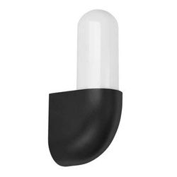 Kinkiet zewnętrzny Gynura lampa ogrodowa elewacyjna 9,6x22 czarny 1x35W GU10 klosz opal IP65