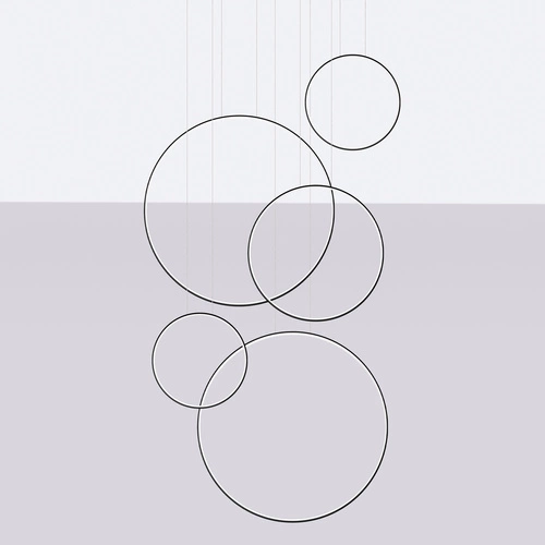 Lampa sufitowa LED RIO 5 czarna nowoczesna do salonu i jadalni Thoro 3000K