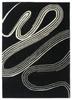 Dywan wełniany do salonu Decor Flow Caviar 160x230 nowoczesny łatwy w czyszczeniu czarny