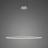Lampa sufitowa LED okrągła srebrna 100 cm regulowana No. 1 do salonu ALTAVOLA DESIGN