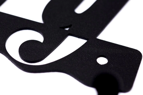 Wieszak ścienny do przedpokoju metalowy czarny Dzień dobry 01 Intesi nowoczesny 60 cm