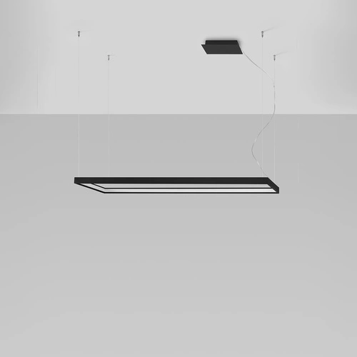 Żyrandol LED Tuula L czarny nowoczesny industrialny do salonu i jadalni 40x130 cm