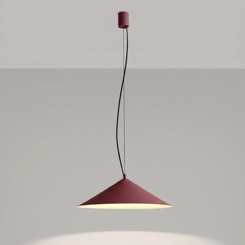 Lampa wisząca FINT LED burgund nowoczesna do salonu regulowana