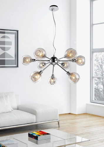 Lampa wisząca Dixy 9x40W E14 chrom