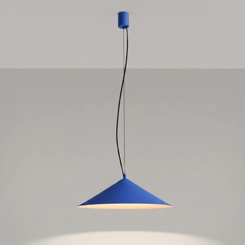 Lampa wisząca FINT LED ultramaryna regulowana do salonu 50 cm