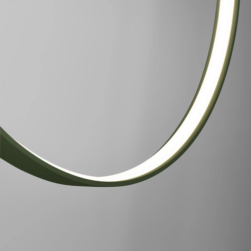 Lampa wisząca LED RIO zielona oliwka nowoczesna do jadalni nad stół 55 cm