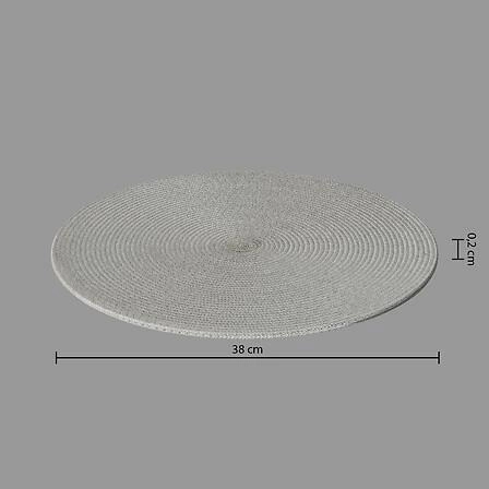 Okrągła szara podkładka pod talerz 38 cm polipropylenowa do kuchni 5five