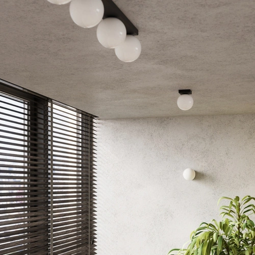 Nowoczesny kinkiet ścienny YOLI 1 czarny SOLLUX LIGHTING kula do sypialni i salonu 14 cm