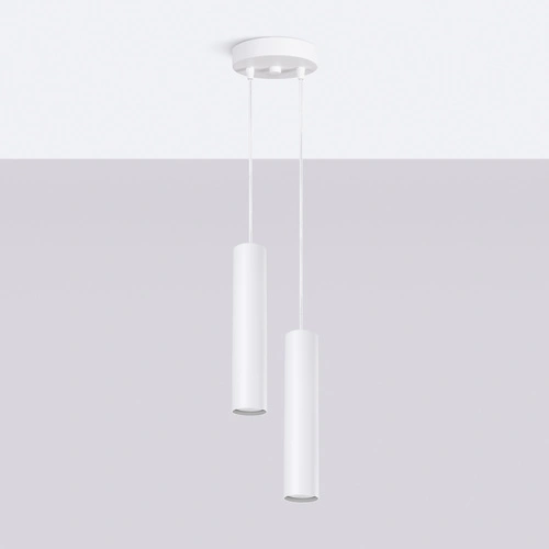 Lampa sufitowa LAGOS 2P biała nowoczesna do salonu i kuchni 2-punktowa