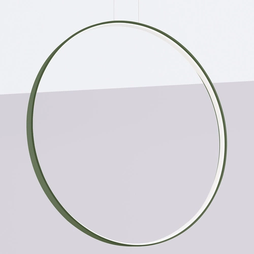 Lampa wisząca LED RIO 110 zielona oliwka nowoczesna do jadalni i nad stół Thoro