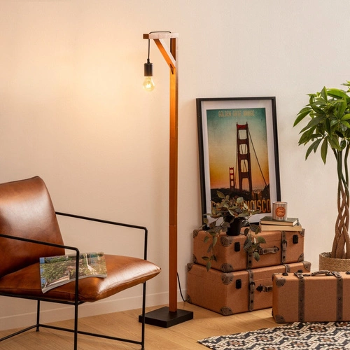 Lampa podłogowa Wild Atmosphera drewniana loftowa do salonu i sypialni 148 cm