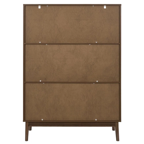 Regał na książki z szufladami Tiffany skandynawski orzech 100 cm Intesi