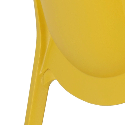 Krzesło ogrodowe Ginevra żółte z tworzywa sztaplowane nowoczesne do ogrodu i na taras SCAB Design