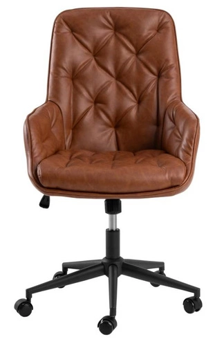 Fotel biurowy Erik brązowy PU OUTLET