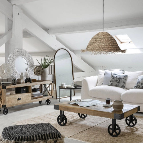 Lampa wisząca boho Sea view 56cm naturalna z trzciny do salonu lub nad stół Atmosphera