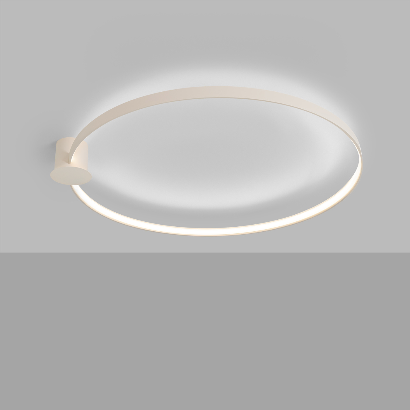 Plafon sufitowy LED RIO 110 beżowy nowoczesny okrągły ściemnialny do salonu Thoro