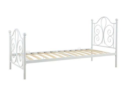 Łóżko metalowe Tala 90x200 białe nowoczesne do sypialni łatwe czyszczenie