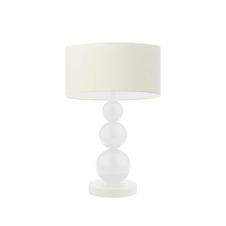 Lampka HONOLULU abażur ecru stelaż biały