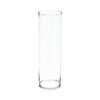 Wazon szklany Cylinder 50 cm transparentny na kwiaty do salonu