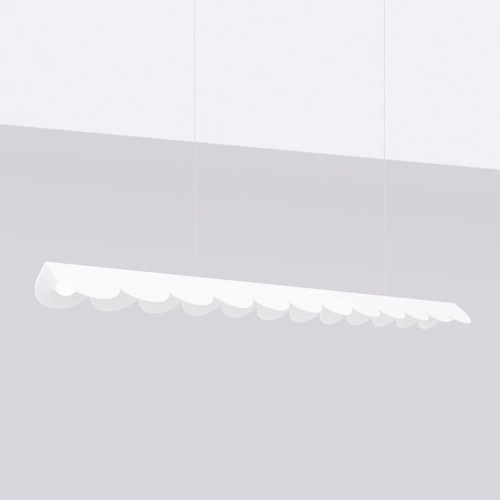 Lampa sufitowa LED BISCUIT biała nowoczesna z regulacją wysokości do salonu i jadalni