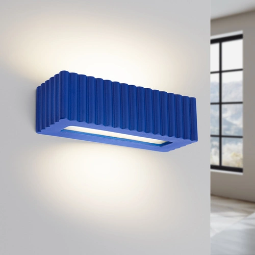 Kinkiet ścienny RIGATA ultramaryna ceramiczny nowoczesny do salonu