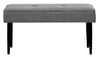 Ławka tapicerowana Alize 100 cm szara nowoczesna do przedpokoju na czarnych nogach