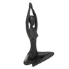 Figurka dekoracyjna Yoga Atmosphera czarna żywica nowoczesna do salonu lub sypialni 22 cm