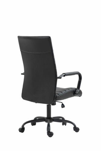 Fotel biurowy ergonomiczny Sorpreso czarny skórzany obrotowy z podłokietnikami TILT do biura