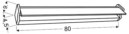 Plafon LED Batik 80 cm nowoczesny stal nierdzewna do łazienki nad lustro CANDELLUX