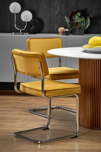 Stół okrągły do jadalni Uno Intesi biały marmur na jednej nodze nowoczesny 120 cm