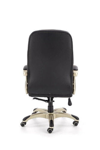 Fotel biurowy ergonomiczny czarny skórzany Carlo Intesi obrotowy z regulacją do biura