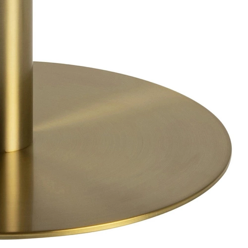 Okrągły stolik kawowy Corby 80 cm biały marmur złoty glamour do salonu Actona