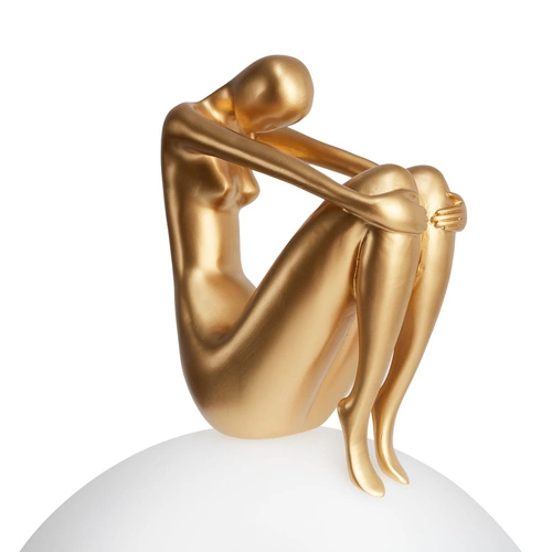 Nowoczesna lampa stołowa WOMAN-2 złota 35 cm do sypialni i salonu Step into Design