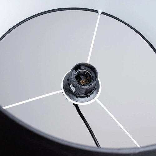 Lampa wisząca czarna NOVA 30 minimalistyczna z tkaniny do salonu regulowana wysokość