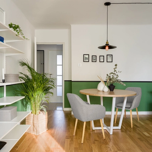 Krzesło tapicerowane Emilia szare z podłokietnikami do jadalni i salonu skandynawskie Actona