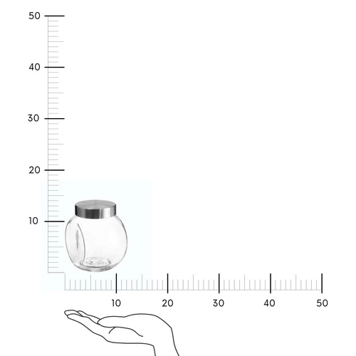 Szklany słój Nixo 650 ml stal nierdzewna