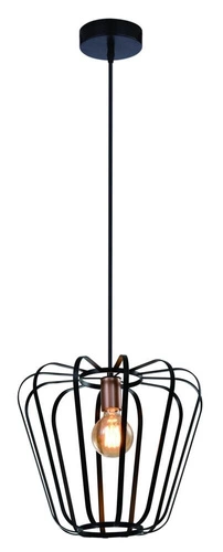 Lampa wisząca Jonas miedziany 1x40W E27  klosz czarny