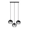 Lampa wisząca kula Tulos 3-punktowa czarna do salonu, jadalni lub nad wyspę