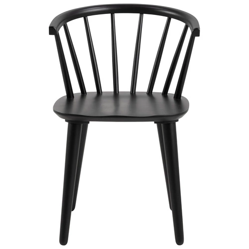 Krzesło drewniane Ida Actona czarne z podłokietnikami do jadalni skandynawskie