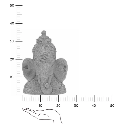 Figurka dekoracyjna Głowa Ganesh 36cm Atmosphera do salonu lub sypialni szara