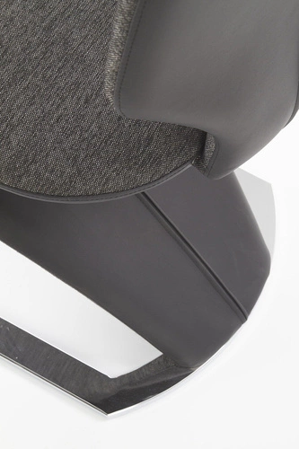 Krzesło do jadalni Missisipi tapicerowane ekoskóra czarne na płozach nowoczesne Intesi