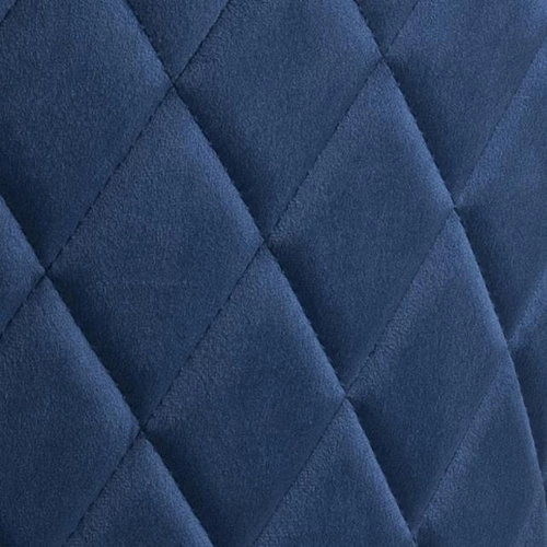 Krzesło tapicerowane glamour Louise Actona do jadalni i salonu granatowe z czarnymi nogami