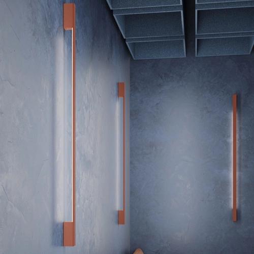 Kinkiet ścienny LED SAPPO 150 nowoczesny czerwony aluminiowy do salonu i sypialni Thoro