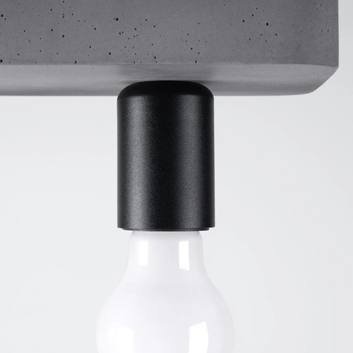 Plafon sufitowy betonowy TAVO 3 szary industrialny do salonu kuchni jadalni Sollux