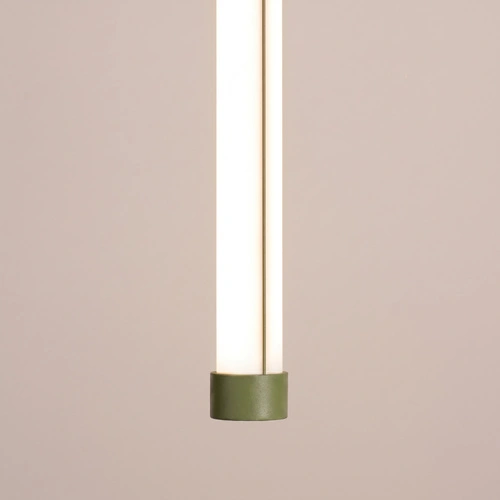 Lampa wisząca TRANG LED oliwkowa regulowana nad wyspę 3000K
