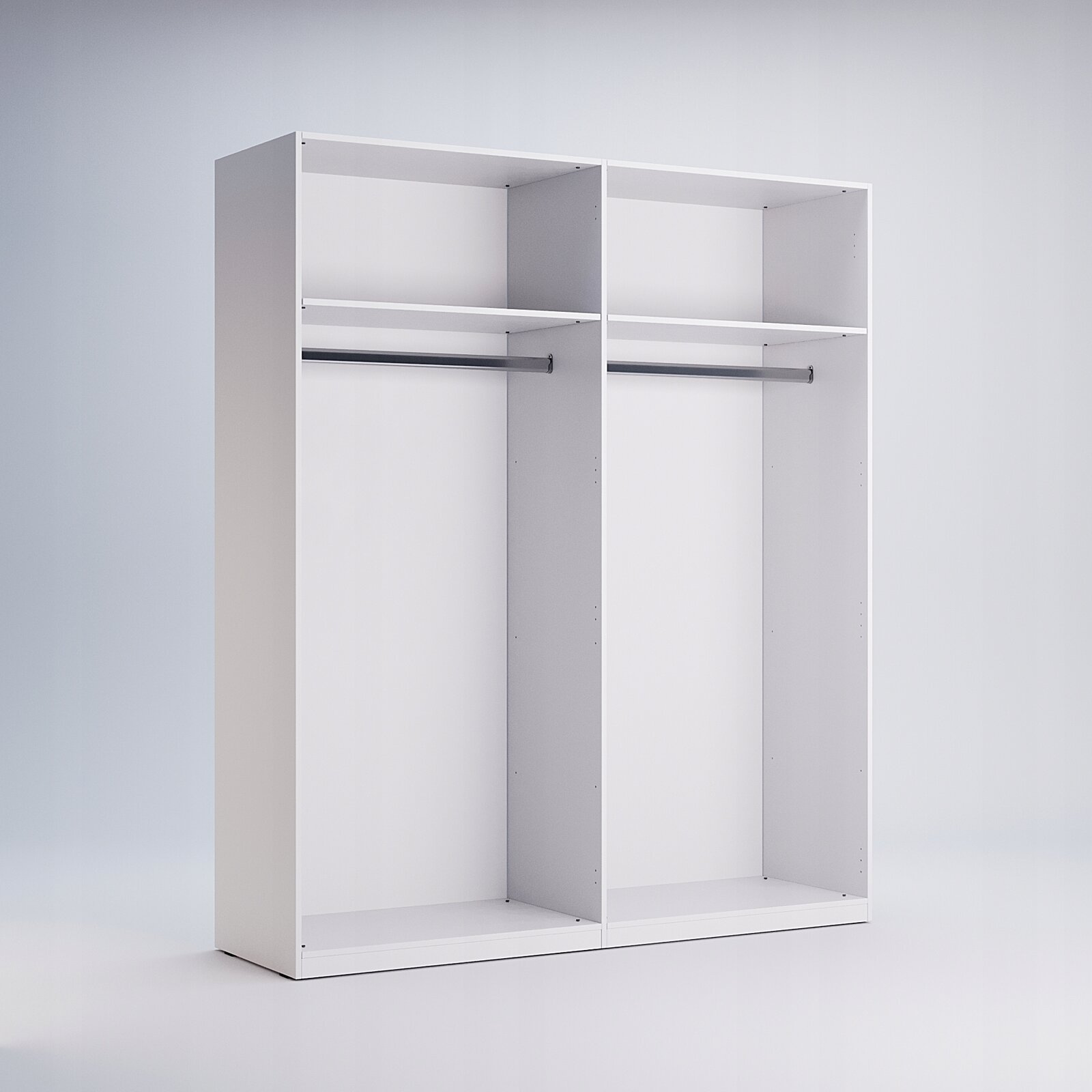 Szafa przesuwna Flory z lustrem biała połysk nowoczesna do sypialni 150 cm