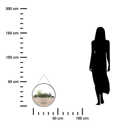 Atmosphera sztuczne rośliny wiszące boho okrągłe do salonu i przedpokoju 46 cm