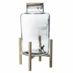 Szklany słój do napojów 8 l z kranikiem na stojaku Original 5five na lemoniadę i przyjęcia